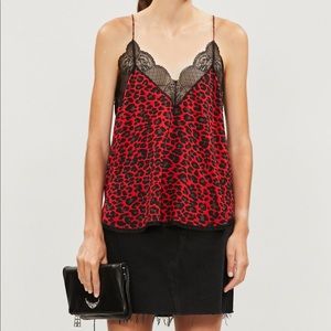 Zadig & Voltaire christy leopard-print crepe camisole top